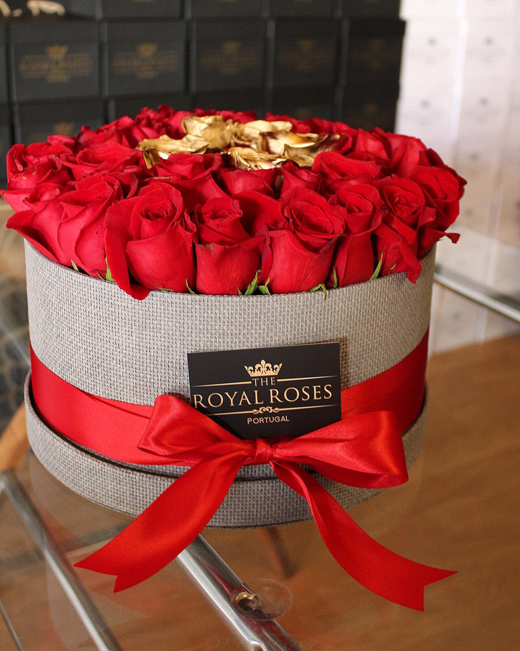 Royal Circular Box - Red & Gold - Tamanho L